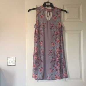 A purple/floral sundress